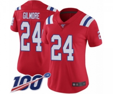 Women's New England Patriots #24 Stephon Gilmore Red Alternate Vapor Untouchable Limited Player 100th Season Football Jersey