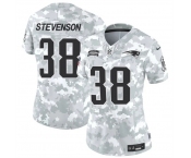 Women's New England Patriots #38 Rhamondre Stevenson 2024 F.U.S.E Arctic Camo Salute To Service Limited Stitched Jersey