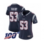 Women's New England Patriots #53 Kyle Van Noy Navy Blue Team Color Vapor Untouchable Limited Player 100th Season Football Jersey