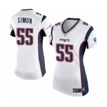 Women's New England Patriots #55 John Simon Game White Football Jersey