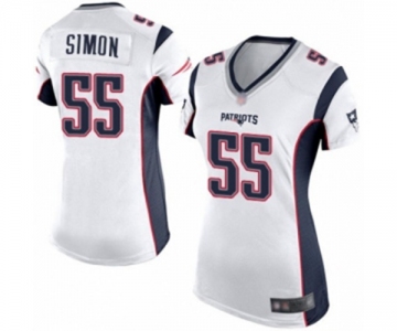 Women's New England Patriots #55 John Simon Game White Football Jersey