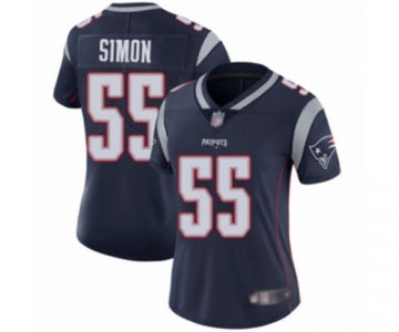 Women's New England Patriots #55 John Simon Navy Blue Team Color Vapor Untouchable Limited Player Football Jersey