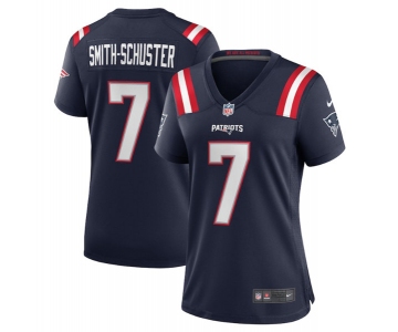 Women's New England Patriots #7 JuJu Smith-Schuster Navy Stitched Game Jersey