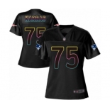 Women's New England Patriots #75 Ted Karras Game Black Fashion Football Jersey