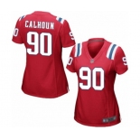 Women's New England Patriots #90 Shilique Calhoun Game Red Alternate Football Jersey