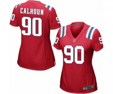 Women's New England Patriots #90 Shilique Calhoun Game Red Alternate Football Jersey