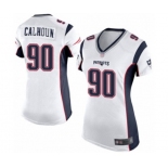 Women's New England Patriots #90 Shilique Calhoun Game White Football Jersey