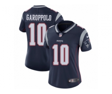 Women's Nike New England Patriots #10 Jimmy Garoppolo Vapor Untouchable Limited Navy Blue Team Color NFL Jersey