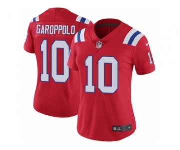 Women's Nike New England Patriots #10 Jimmy Garoppolo Vapor Untouchable Limited Red Alternate NFL Jersey