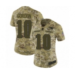 Women's Nike New England Patriots #10 Josh Gordon Limited Camo 2018 Salute to Service NFL Jersey