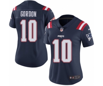 Women's Nike New England Patriots #10 Josh Gordon Limited Navy Blue Rush Vapor Untouchable NFL Jersey