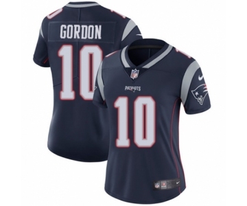 Women's Nike New England Patriots #10 Josh Gordon Navy Blue Team Color Vapor Untouchable Limited Player NFL Jersey