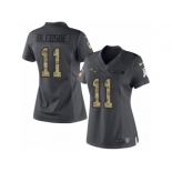 Women's Nike New England Patriots #11 Drew Bledsoe Limited Black 2016 Salute to Service NFL Jersey