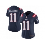 Women's Nike New England Patriots #11 Drew Bledsoe Limited Navy Blue Rush NFL Jersey