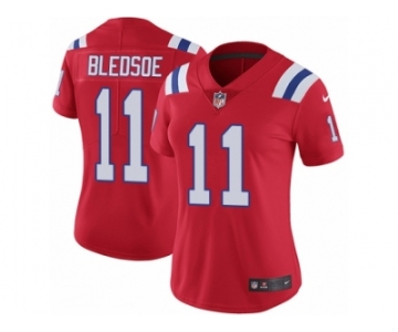 Women's Nike New England Patriots #11 Drew Bledsoe Vapor Untouchable Limited Red Alternate NFL Jersey