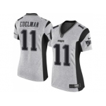 Women's Nike New England Patriots #11 Julian Edelman Gray Stitched NFL Limited Gridiron Gray II Jersey