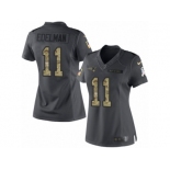 Women's Nike New England Patriots #11 Julian Edelman Limited Black 2016 Salute to Service NFL Jersey