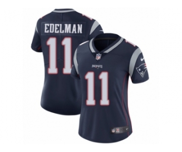 Women's Nike New England Patriots #11 Julian Edelman Vapor Untouchable Limited Navy Blue Team Color NFL Jersey