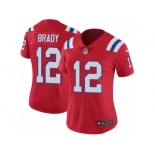 Women's Nike New England Patriots #12 Tom Brady Vapor Untouchable Limited Red Alternate NFL Jersey