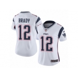 Women's Nike New England Patriots #12 Tom Brady Vapor Untouchable Limited White NFL Jersey