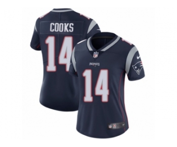 Women's Nike New England Patriots #14 Brandin Cooks Vapor Untouchable Limited Navy Blue Team Color NFL Jersey