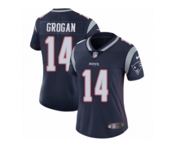 Women's Nike New England Patriots #14 Steve Grogan Vapor Untouchable Limited Navy Blue Team Color NFL Jersey