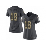 Women's Nike New England Patriots #18 Matthew Slater Limited Black 2016 Salute to Service NFL Jersey