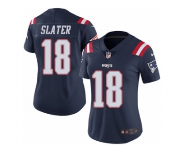 Women's Nike New England Patriots #18 Matthew Slater Limited Navy Blue Rush NFL Jersey