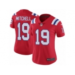 Women's Nike New England Patriots #19 Malcolm Mitchell Vapor Untouchable Limited Red Alternate NFL Jersey