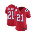 Women's Nike New England Patriots #21 Malcolm Butler Vapor Untouchable Limited Red Alternate NFL Jersey