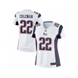 Women's Nike New England Patriots #22 Justin Coleman Limited White NFL Jersey