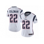 Women's Nike New England Patriots #22 Justin Coleman Vapor Untouchable Limited White NFL Jersey