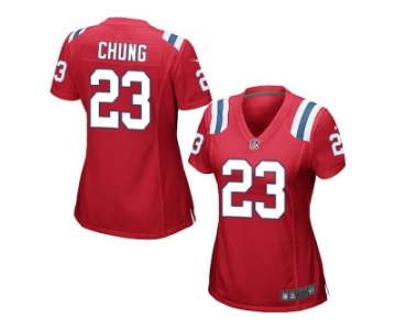 Women's Nike New England Patriots #23 Patrick Chung Red Alternate Stitched NFL Jersey