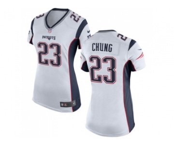 Women's Nike New England Patriots #23 Patrick Chung White Stitched NFL New Jersey