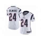 Women's Nike New England Patriots #24 Stephon Gilmore White Vapor Untouchable Limited Player NFL Jersey