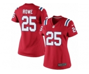 Women's Nike New England Patriots #25 Eric Rowe Limited Red Alternate NFL Jersey