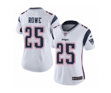 Women's Nike New England Patriots #25 Eric Rowe Vapor Untouchable Limited White NFL Jersey