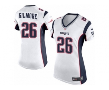 Women's Nike New England Patriots #26 Stephon Gilmore Limited White NFL Jersey