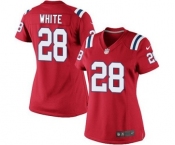 Women's Nike New England Patriots #28 James White Red Alternate NFL Jersey