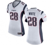 Women's Nike New England Patriots #28 James White White NFL Jersey