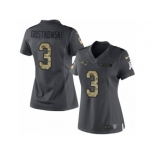 Women's Nike New England Patriots #3 Stephen Gostkowski Limited Black 2016 Salute to Service NFL Jersey