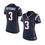 Women's Nike New England Patriots #3 Stephen Gostkowski Navy Blue Team Color NFL Jersey