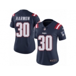 Women's Nike New England Patriots #30 Duron Harmon Limited Navy Blue Rush NFL Jersey