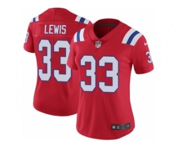 Women's Nike New England Patriots #33 Dion Lewis Vapor Untouchable Limited Red Alternate NFL Jersey