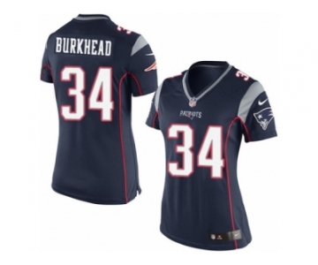 Women's Nike New England Patriots #34 Rex Burkhead Limited Navy Blue Team Color NFL Jersey