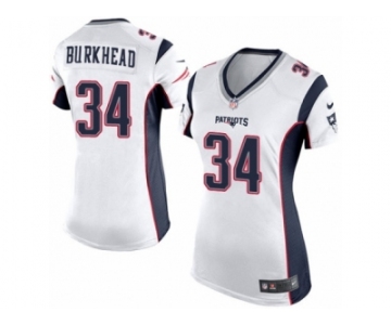 Women's Nike New England Patriots #34 Rex Burkhead Limited White NFL Jersey