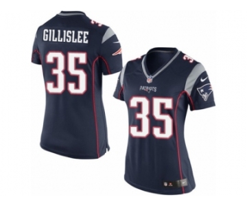 Women's Nike New England Patriots #35 Mike Gillislee Limited Navy Blue Team Color NFL Jersey