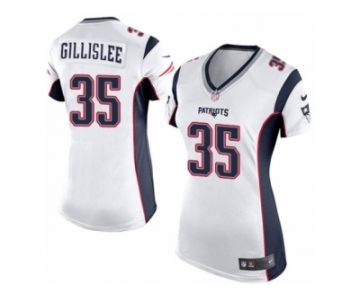 Women's Nike New England Patriots #35 Mike Gillislee Limited White NFL Jersey