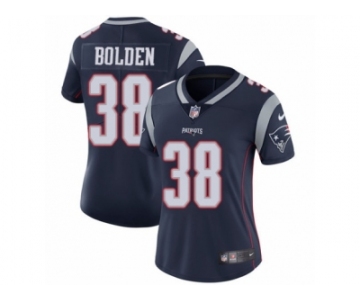 Women's Nike New England Patriots #38 Brandon Bolden Vapor Untouchable Limited Navy Blue Team Color NFL Jersey