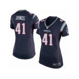 Women's Nike New England Patriots #41 Cyrus Jones Game Navy Blue Team Color NFL Jersey